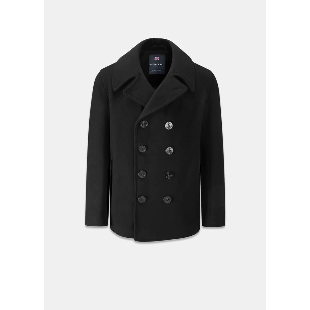 Gloverall Admiralty Melton Wool Peacoat Black Size XL Made in England